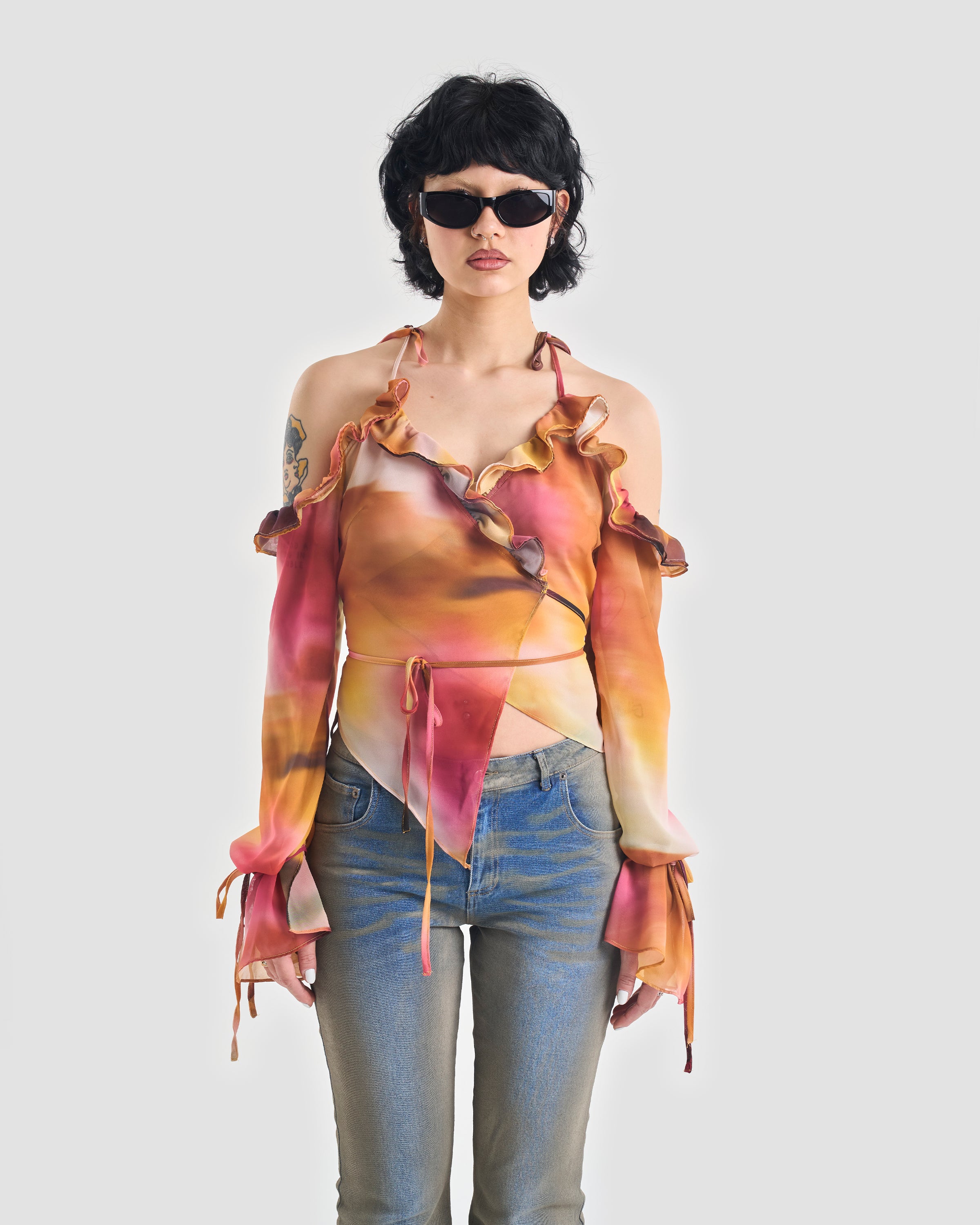 Sun Spot Wrap and Tie Shirt
